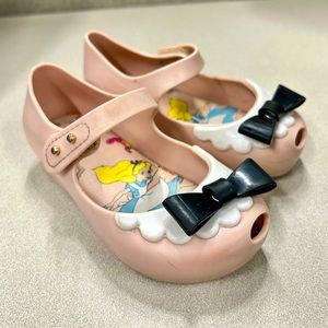 Mini Melissa Ultragirl Disney Pink Alice in Wonderland Jelly Shoes ToddlerSize 8